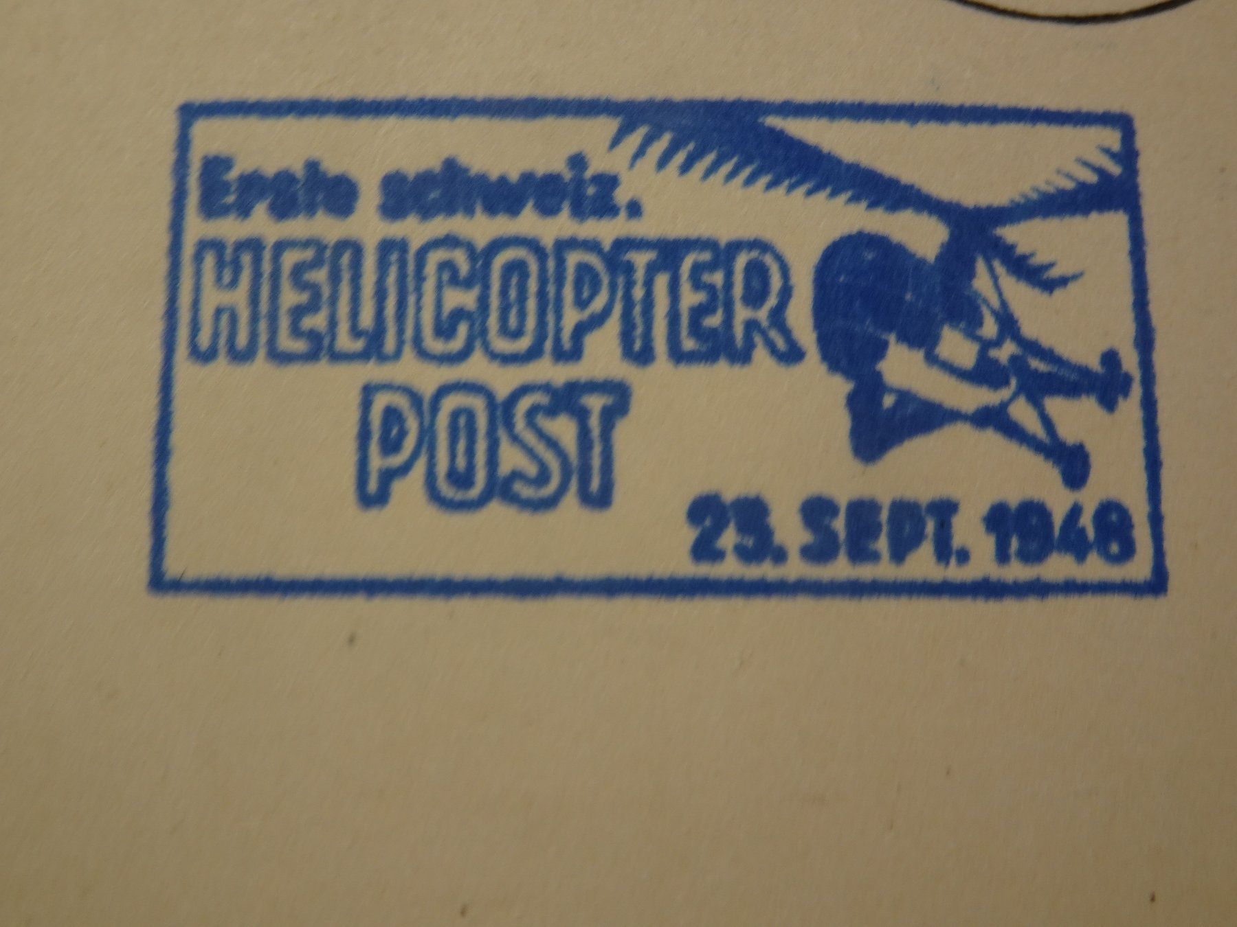 Tutti i francobolli: HELIKOPTER POST, 23.IX.48 NACH LANGENBERG DEUTSCHLAND – Usato da Eschenbach SG venduto da eDaisy 1