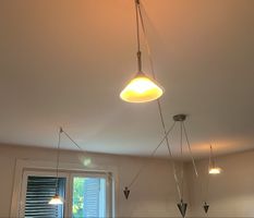 Pendelleuchte orange / weisse Gläser neu + original verpack