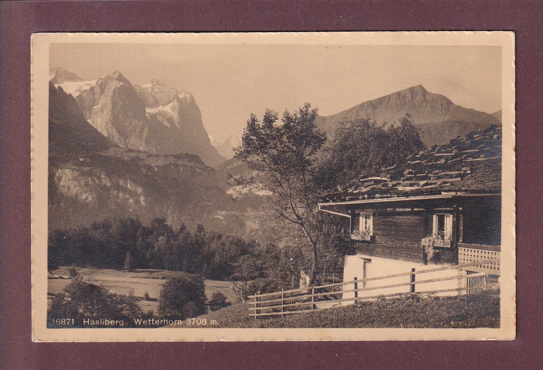 Cartes postales: HASLIBERG - Wetterhorn - 1915 – D'occasion à Pully par nicecards