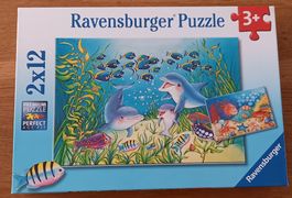 RAV. *PUZZLE - SET - AQUARIUM* 2X12 T./19X27/VOLLST/VORLAGEN