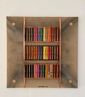 Max Prince 1993 „leather straps installation” 80cmx80cm