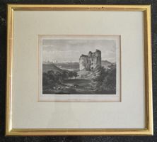 Stich, Raduerung, Druck, Bild vom Schloss Habsburg