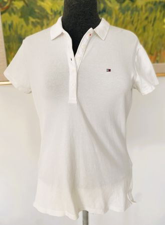Tommy Hilfiger Polo Shirt weiss slim fit Gr. L = 38 *NEU*