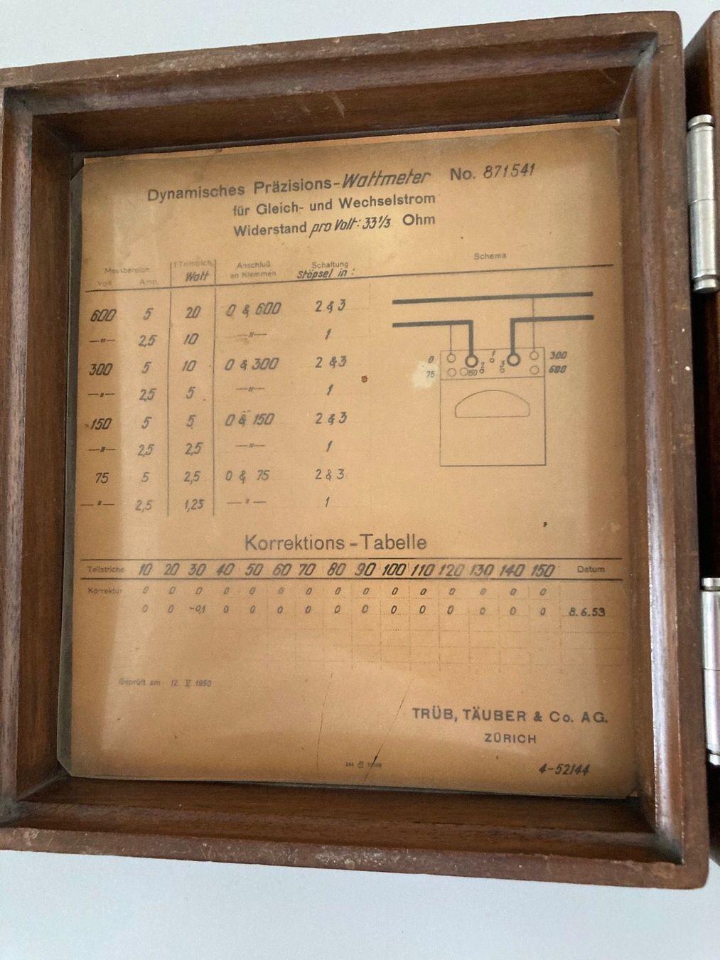 Messen: Antikes Wattmeter 1950 – Gebraucht aus Rüti ZH von Carver61 2