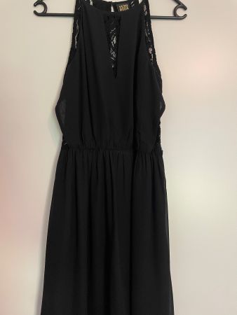 Kleid Vero Moda schwarz mit Spitzeelementen Gr. XS