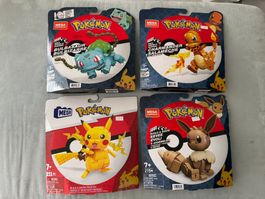 Pokémon Mega Construx BISASAM, GLUMANDA, PIKACHU & ÉVOLI