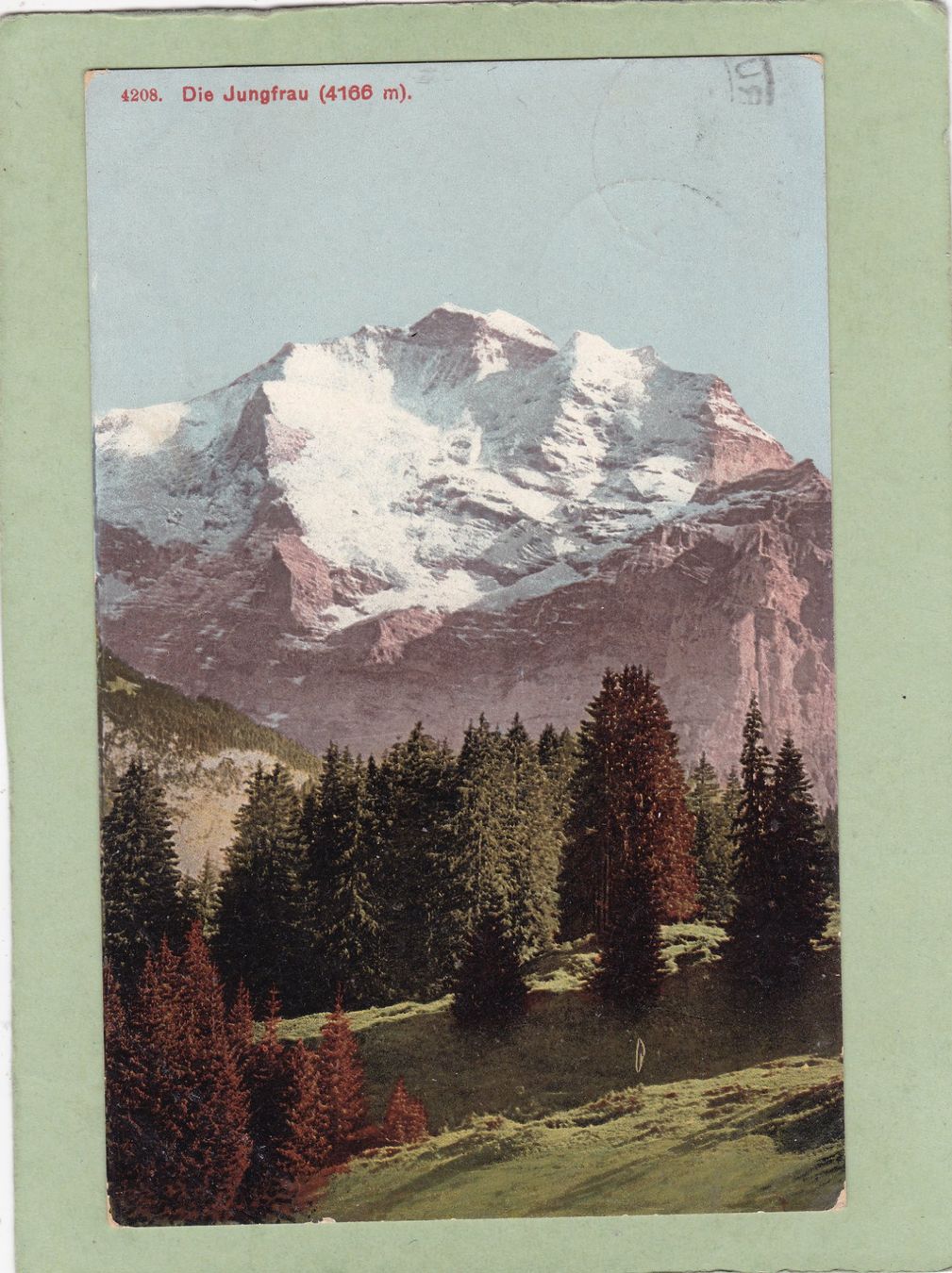 Cartoline postali: Die Jungfrau 1908 – Usato da Herisau venduto da Lisegrat2008