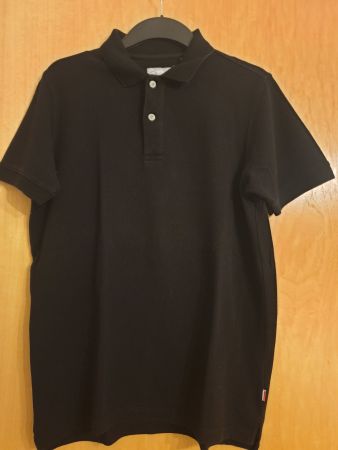 Polo Maddison, M, noir, coton, manche courte
