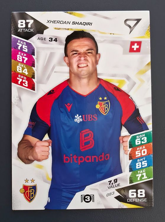 Xherdan Shaqiri, Brack Super League 2026/2027, 083 (Neu (gemäss ...
