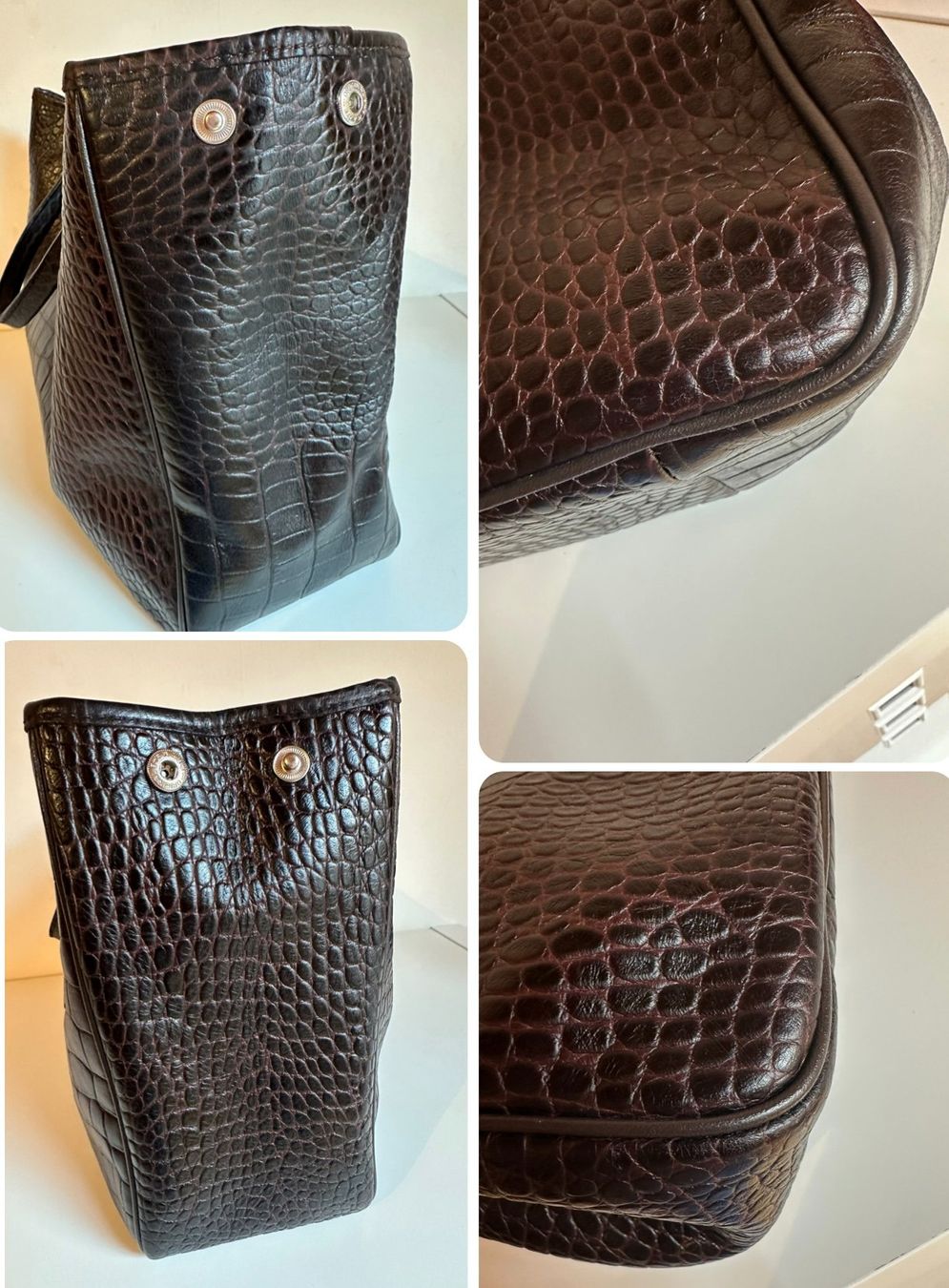 Longchamp Sacs femmes: Sac Longchamp Roseau - Cuir Croco marron. – D'occasion à Bernex par euma1976 7