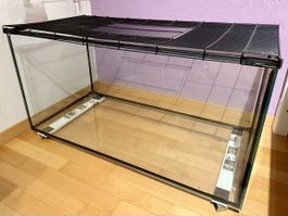 Terrarium Glas mit Gitterdeckel 100x50x50cm