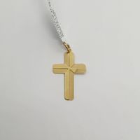 Echt 18K Gold - Kreuz Anhänger