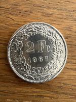 2 Fr. Silbermünze, Jahrgang 1967 2 Franken Silber