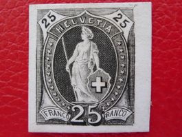 25c schwarz der späteren 67A, dickes KARTONPAPIER, RAR!
