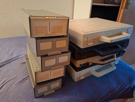 4 Koffer x 6 Diamagazine (50er) und 5 x 2 Diamagazine(50er)