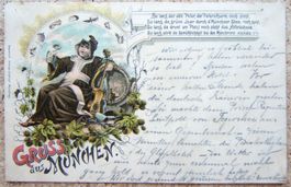 LITHO GRUSS AUS MÜNCHEN 1897