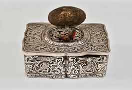 Singvogelautomat 925 Sterling Hanau, Johann S. Kurz um 1900