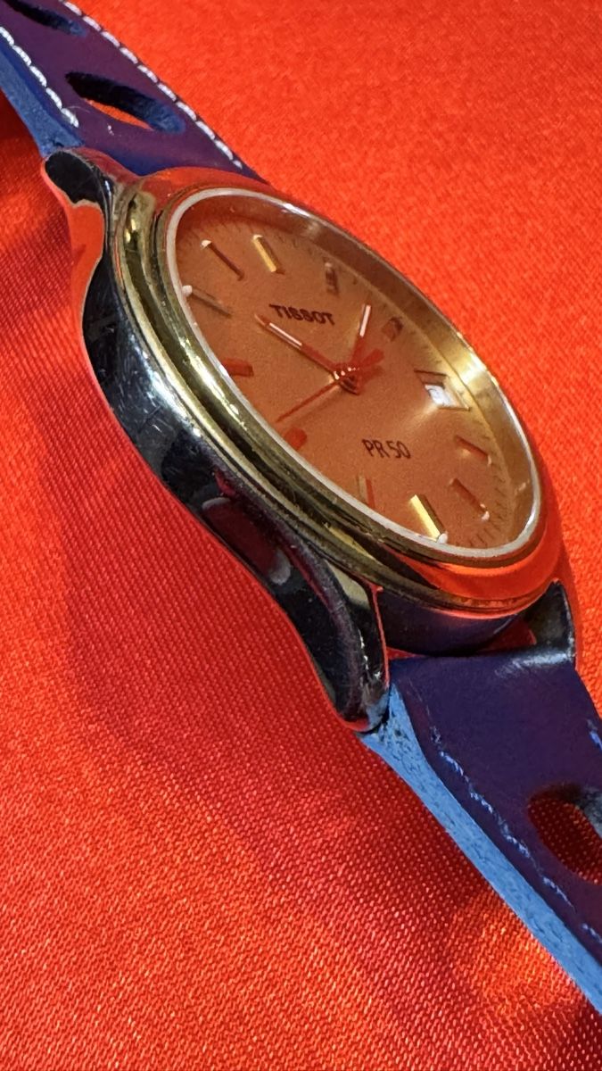 Tissot Orologi: Tissot PR 50 mit blauem Lederarmband – Usato da Untersiggenthal venduto da TimeandShine 6