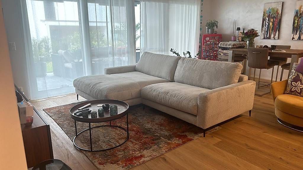 Sofas: Ecksofa, Cord hellgrau – Gebraucht aus Winkel von Crolady01