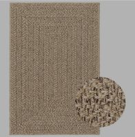 vidaXL Teppich 120x170 cm Jute-Optik Innen und Aussen