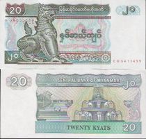 MYANMAR - 20 KYATS 1994 - UNZ. - BANKFRISCH