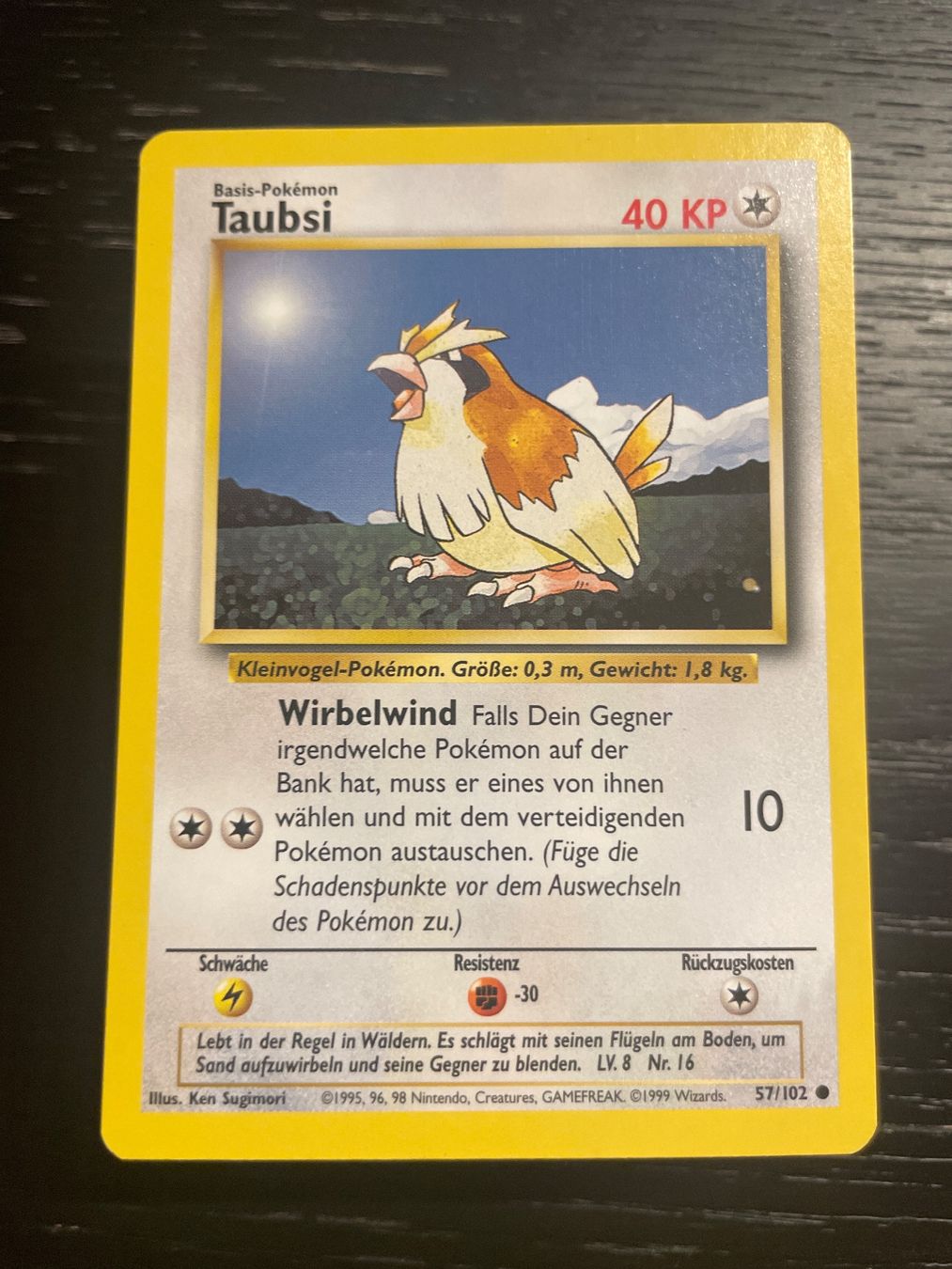 Pokémon Carte collezionabili: Pokemon Taubsi base set 57/102 DE – Usato da Hugelshofen venduto da Suimosa