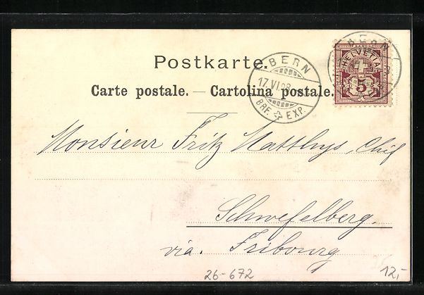 Cartes postales: AK Bern, Brücke mit Ortspartie, 1908 – D'occasion à Berlin par bartko-reher 1