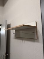 Wandgarderobe mit Ablage weiss Holzoptik guter Zustand