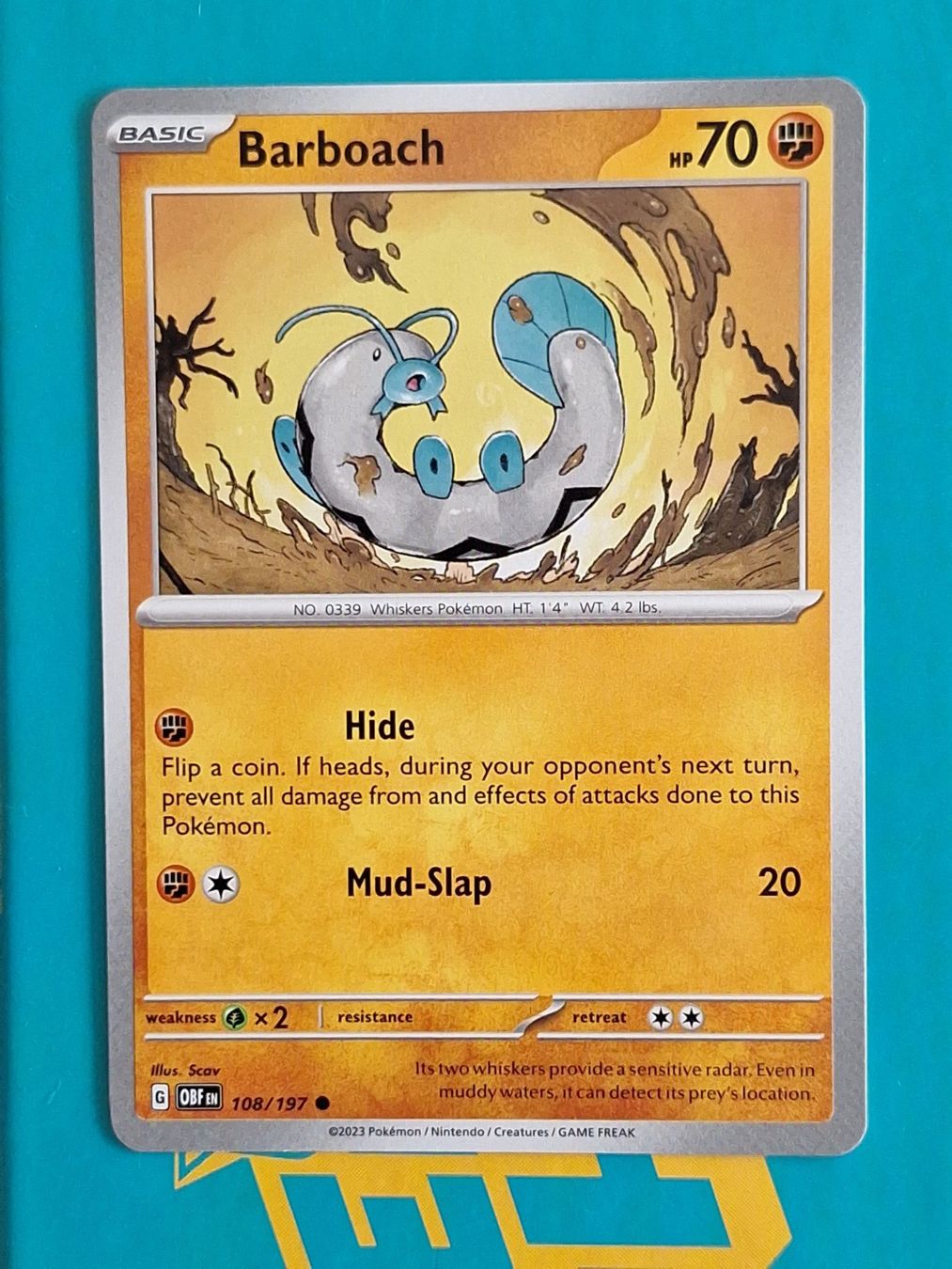 Pokémon Carte collezionabili: Barboach - Pokemon Obsidian Flames – Usato da Altstätten SG venduto da GGsGameshop