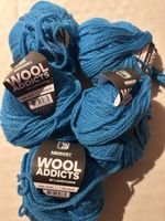 10 Knäuel Wolle Lang Yarns "Wool Addicts" türkis neu!