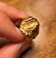 Vintage Lapponia Finland statement ring, 14K, size 50mm
