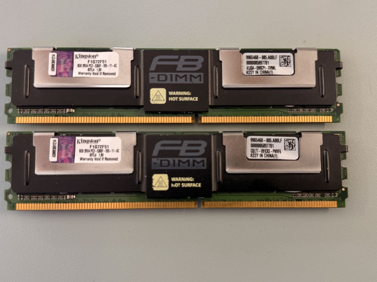 Memoria / RAM: Memory 2x8GB DDR2 PC2-5300F – Usato da frauenfeld venduto da mac_c7jc