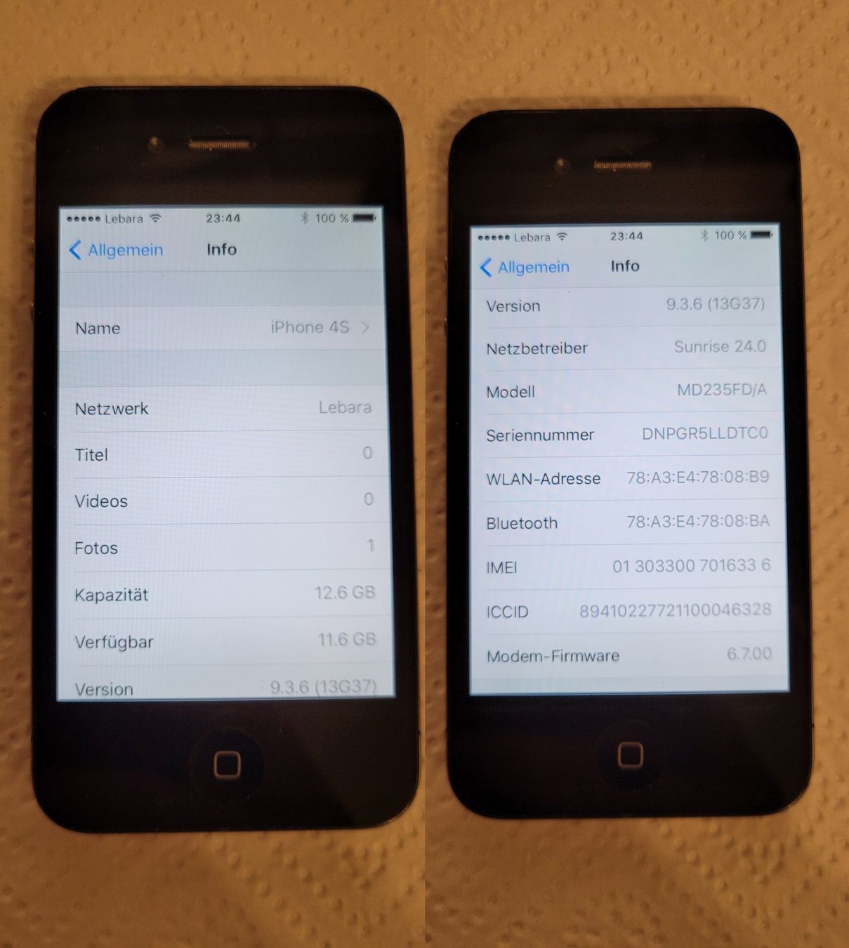 Apple Handys / Smartphones: Apple Iphone 4s / A1387 / 16 GB / Schwarz / iOS 9.3.6 / #13 – Gebraucht aus Adlikon b.Regensdf von ChriZ86 1