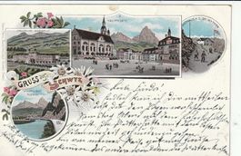AK  Gruss aus Schwyz Litho 1901