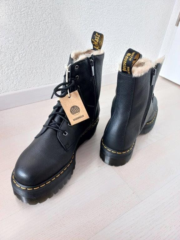 Dr. Martens Herrenschuhe: Dr. Martens Grösse 48 Jadon Leder mit Kunstfellfutter Pisa – Neu und originalverpackt aus Pfäffikon / ZH von Pefkadett 2