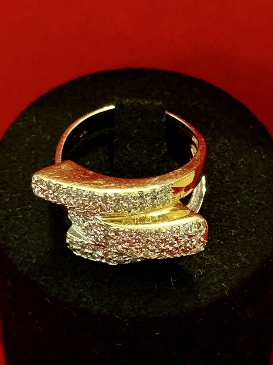 Ringe: Massiver Goldring mit Steine 14 karat 585 – Neu (gemäss Beschreibung) aus Kerns von SMITE 4