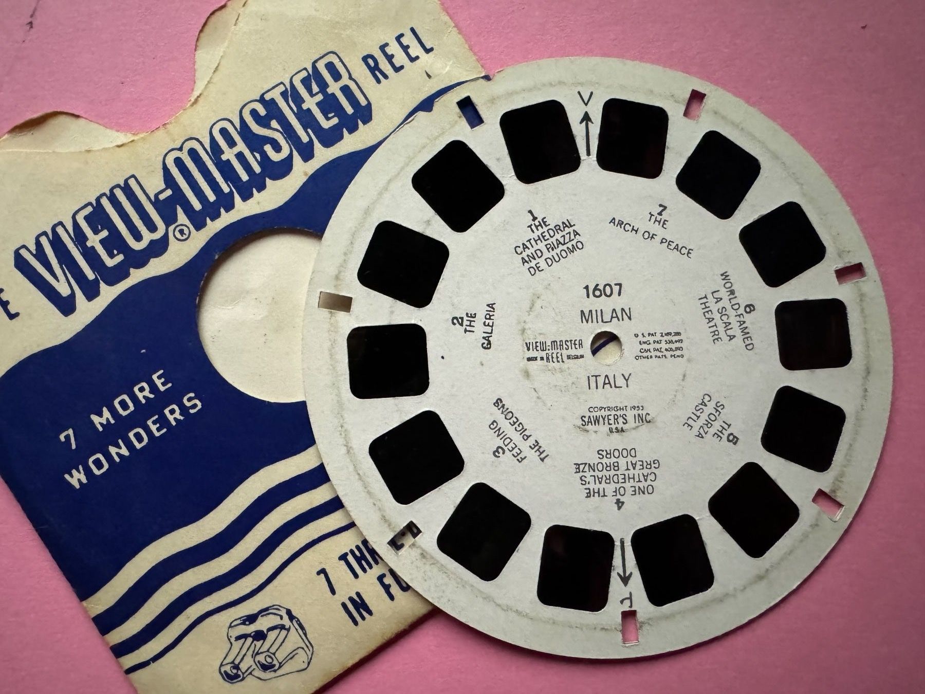 View-master Giocattoli: View-Master 3D: Nr. 1607 MILAN ITALY – Usato da Tegerfelden venduto da siebenmacky 2