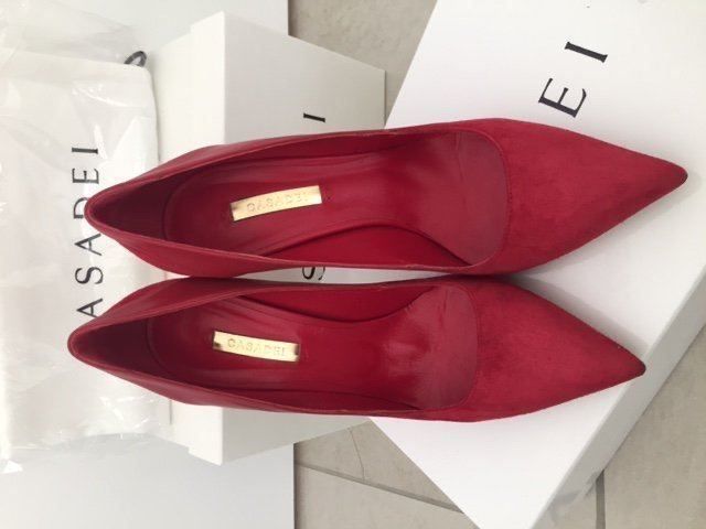 Casadei Damenschuhe: Rote Casadei Pumps Gr. 40 Wildleder/Leder – Neu (gemäss Beschreibung) aus Grenchen von ylo_8mlq 2