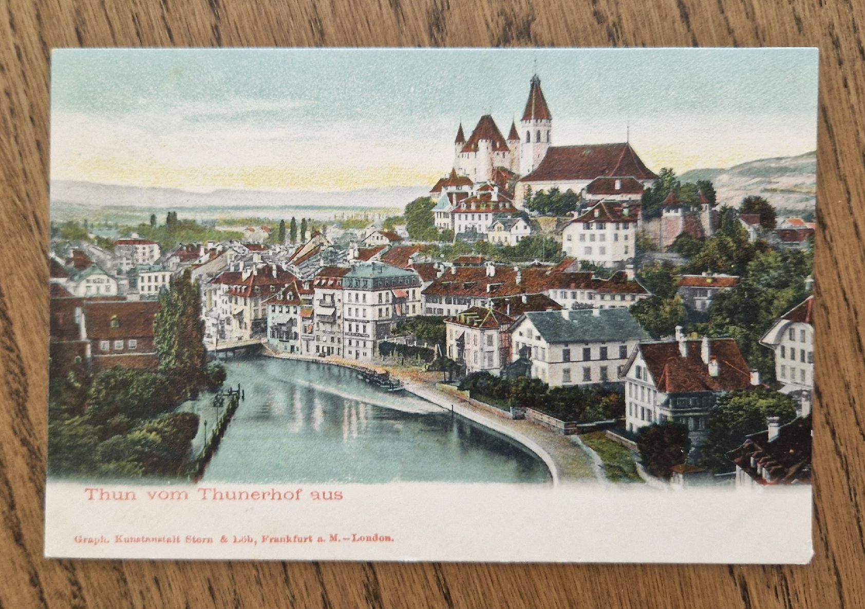 Cartoline postali: Thun vom Thunerhof aus, um 1910 – Usato da Ebikon venduto da Donar50