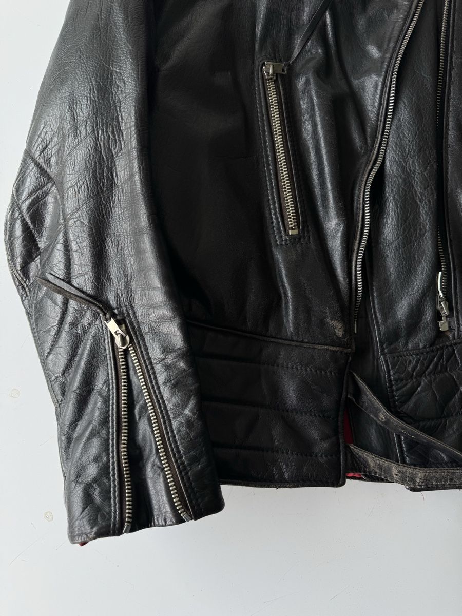Giacche: Thick Vintage Biker Leather Jacket / Schwarze Lederjacke – Usato da Zürich venduto da forestF4iry 4