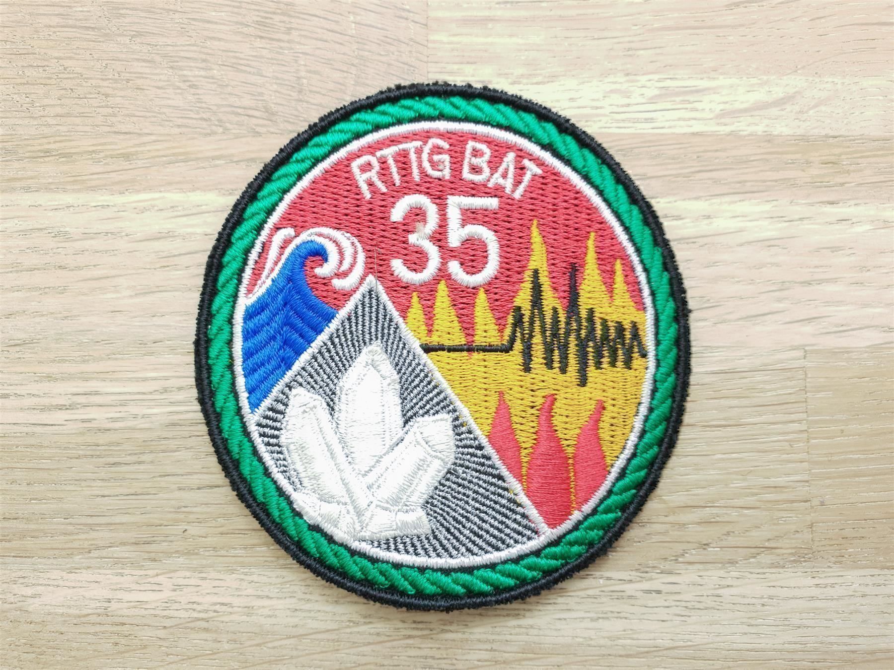 Plaketten & Abzeichen: Badge Rttg Bat 35 grün – Gebraucht aus Erlinsbach von S700