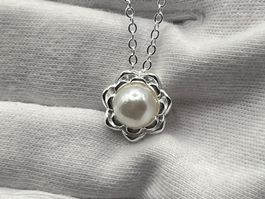 Collier en Argent 925 Pendentif Fleur