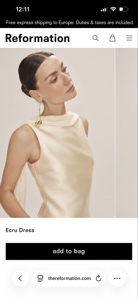 Reformation Vestiti: Reformation Ecru Dress, neu – Nuovo (secondo la descrizione) da Winterthur venduto da livni84 5