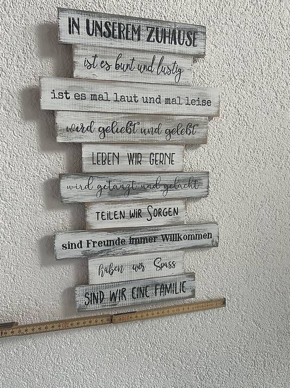 Tutte le decorazioni: Holzschild mit Familienregeln – Usato da Bremgarten b. Bern venduto da m-stalder80 2