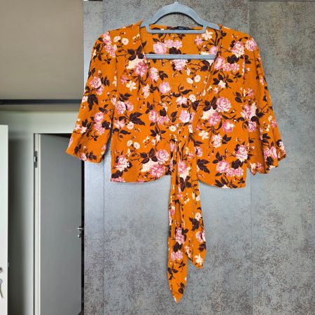 🐸 BOLERO AMERICAN EAGLE M BLUMEN BLÜTEN DESSIN