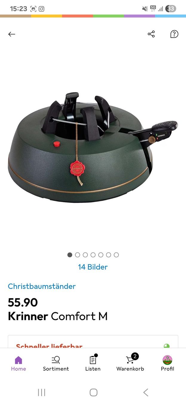 Krinner Pieds de sapin de Noël: Weihnachtsbaum Ständer – Neuf (Voir description) à Laupersdorf par julunafi 2