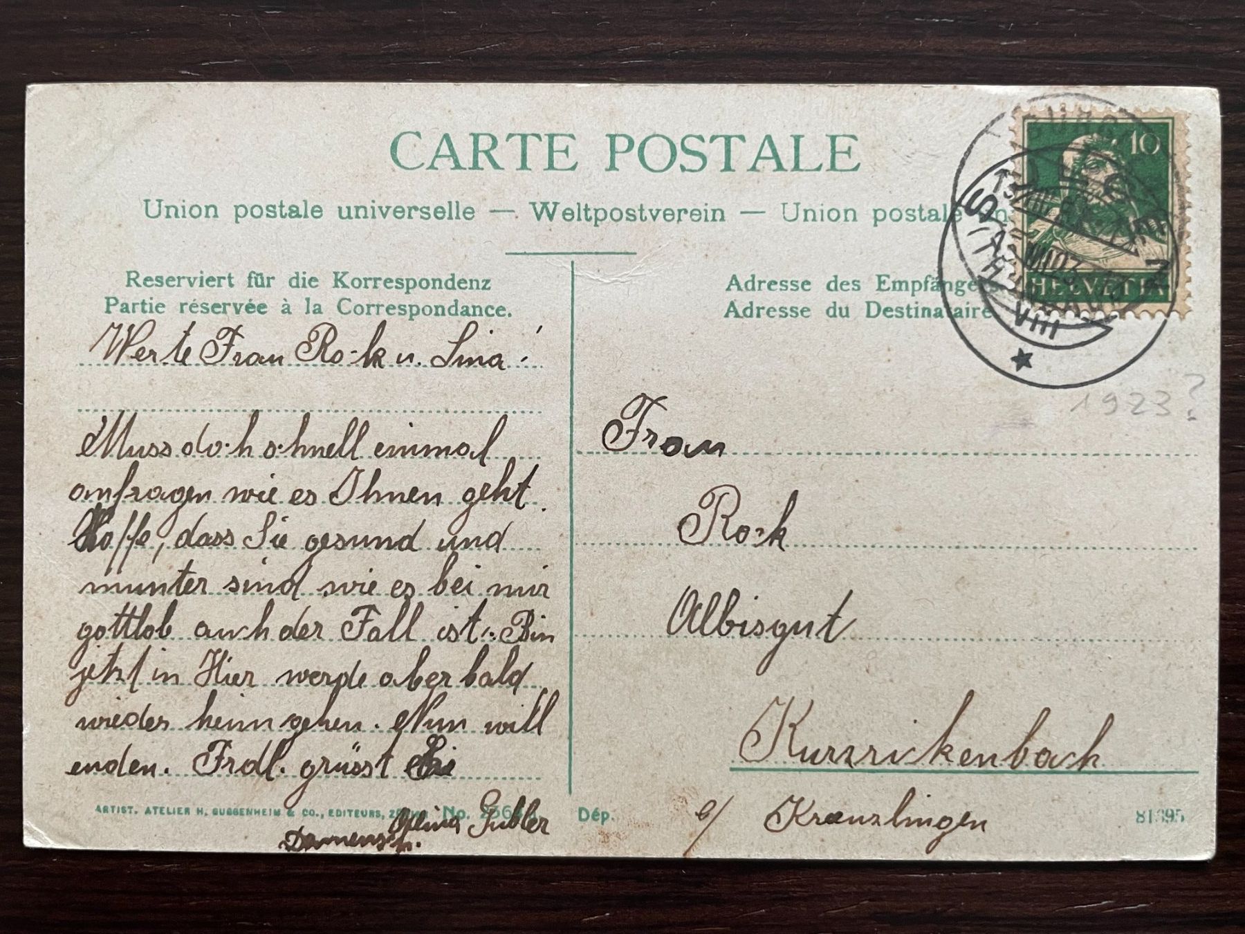 Cartoline postali: BÜRGLEN TG Ortsansicht, Guggenheim – Usato da Wald ZH venduto da TLILEF 1