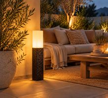 Solar Outdoorleuchte in Rattan-Optik