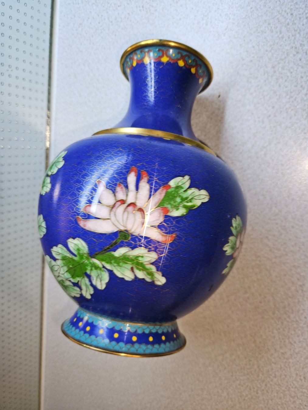 Vase & Récipients: Schöne Cloisonne Vase antik blau – D'occasion à Urdorf par Colina 5