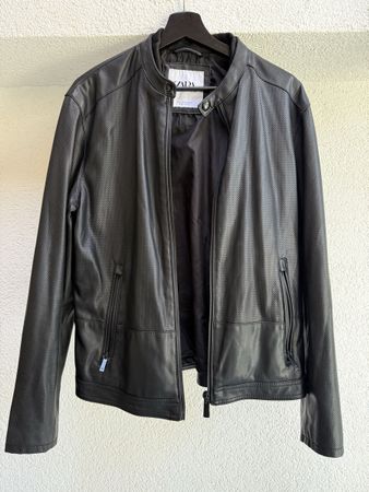 Giacca Zara uomo in eco pelle colore nero taglia M